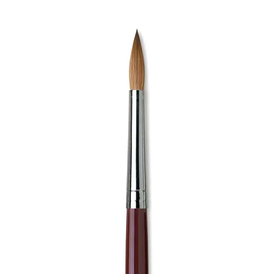 Da Vinci Kolinsky Red Oil Sable Brush - Round, Long Handle, Size 14 {1}