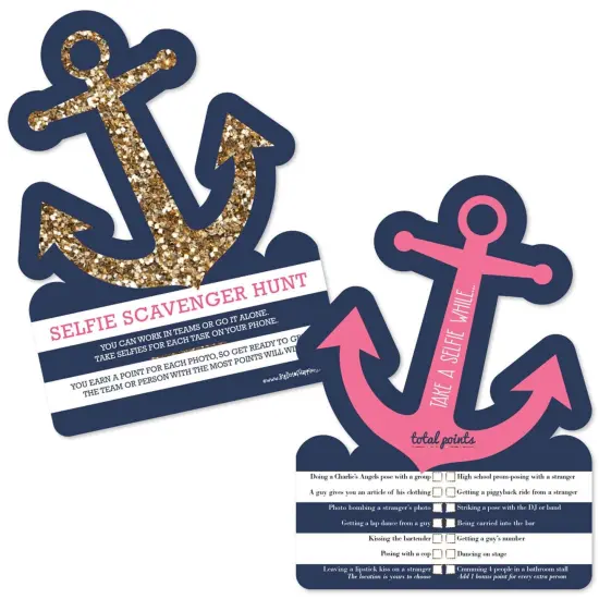 Big Dot of Happiness Last Sail Before the Veil - Selfie Scavenger Hunt Nautical Bridal Shower and Bachelorette Party Game - Set of 12 {1}
