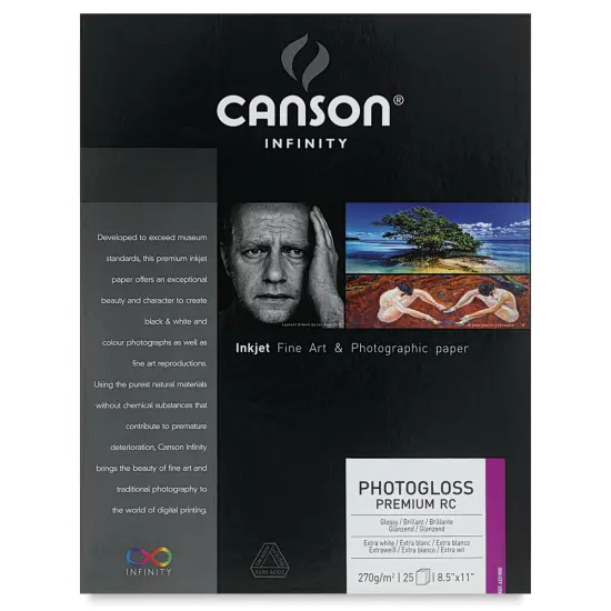 Canson Infinity PhotoGloss Art Papers - 8-1/2" x 11", Premium Resin Coated, 25 Sheets {1}
