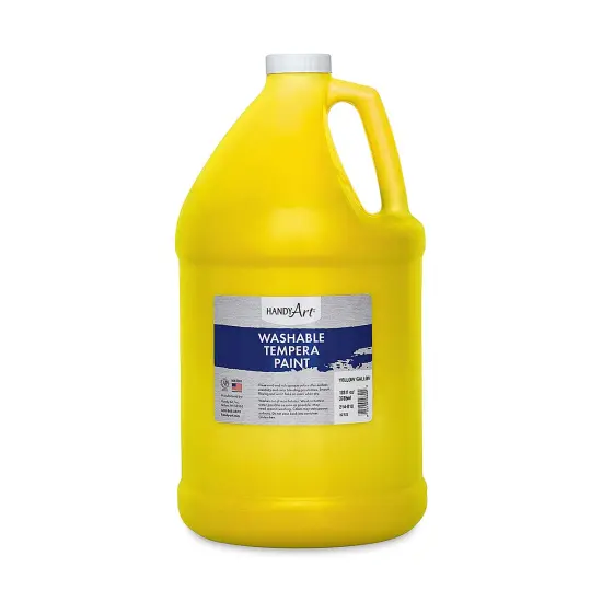 Handy Art Washable Paint - Yellow, 128 oz {1}