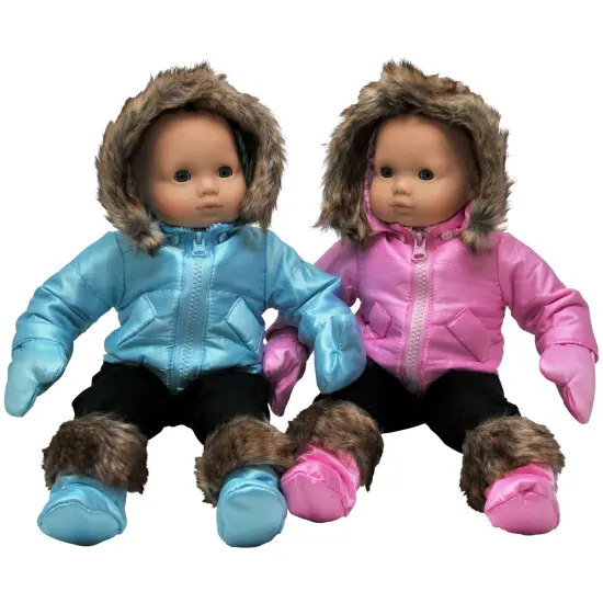 The Queen's Treasures 15" Baby Doll Clothes Set of Two Winter Outerwear {2}