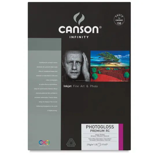 Canson Infinity PhotoGloss Art Papers - 11" x 17", Premium Resin Coated, 25 Sheets {1}
