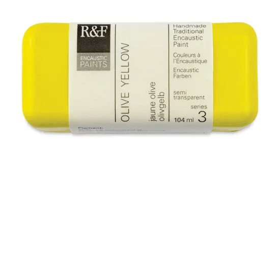 R&F Encaustic Paint Block - Olive Yellow, 104 ml block {1}