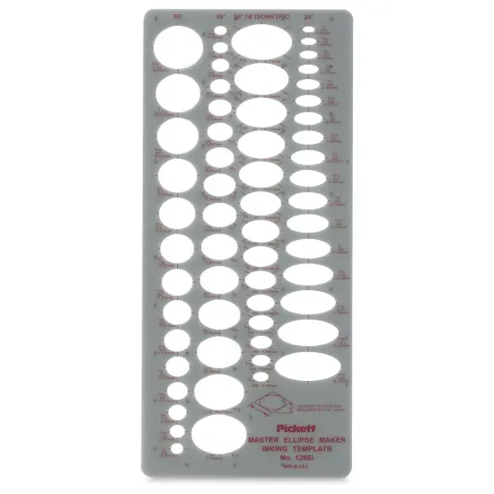 Chartpak Pickett Template - 1266i Isometric Master Ellipse {2}