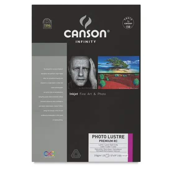 Canson Infinity Photo Lustre Premium Resin Coated Inkjet Paper - 13" x 19" (A3+), Pkg of 25 {1}