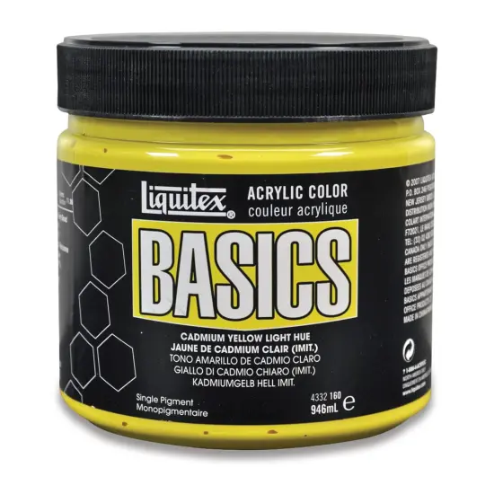 Liquitex Basics - Cadmium Yellow Light Hue, 32 oz jar {1}
