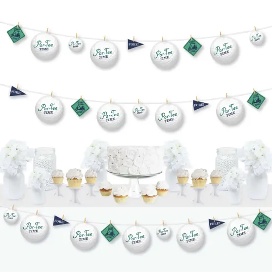 Big Dot of Happiness Par-Tee Time - Golf - Birthday or Retirement Party DIY Decorations - Clothespin Garland Banner - 44 Pieces {1}