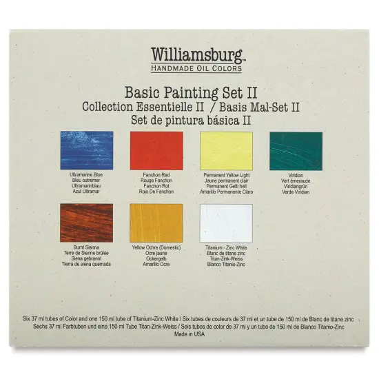 Williamsburg Handmade Oil Paints - Set of 7, Basic Painting Set, 37 ml {1}