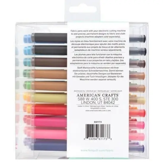 American Crafts TOOL - WR -FABRIC PENS FINE TIP FABRIC QUILL REFILLS 661173 {4}