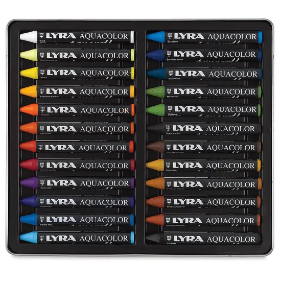 Lyra Aquacolor Crayon Set - Assorted Colors, Water-Soluble, Set of 24 {2}