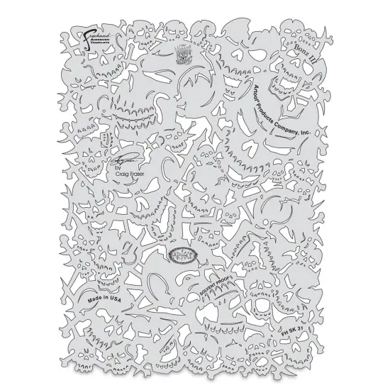 Iwata Artool Freehand Template - Wrath of Skull Master Bonz II {2}