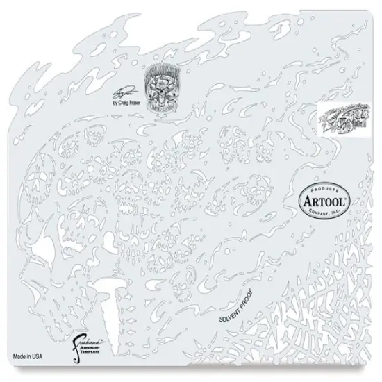 Iwata Artool Freehand Template - Skullduggery {1}