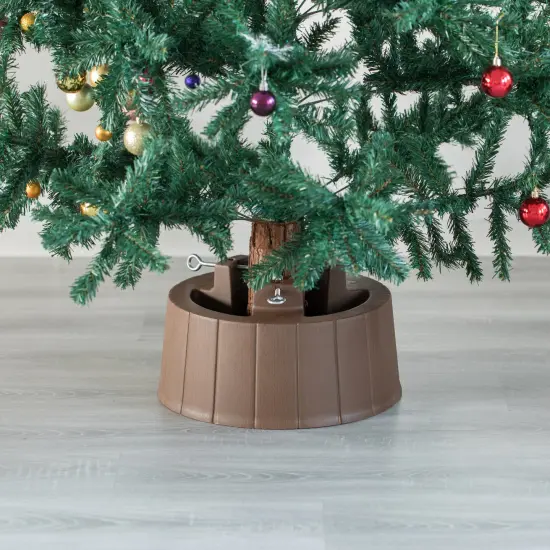Plastic Christmas Tree Stand With Screw Fastener Brown {3}