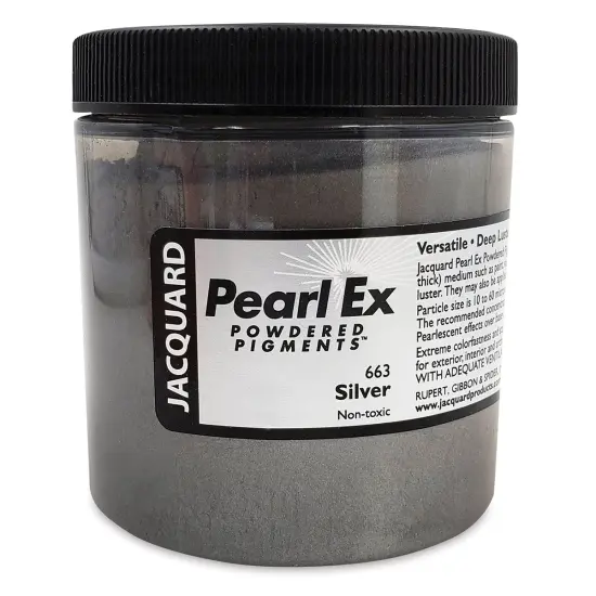 Jacquard Pearl-Ex Pigment - 4 oz, Silver, Jar {1}