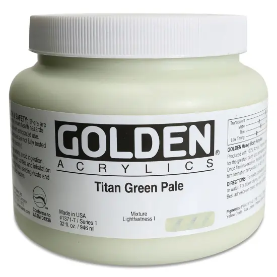 Golden Heavy Body Artist Acrylics - Titan Green Pale, 32 oz {1}