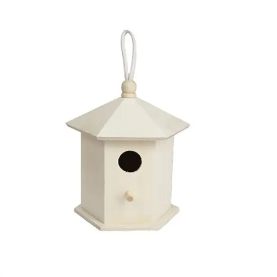 CousinDIY Unfinished Wood Birdhouse 5.7"x4.9"x7"-Tulip {1}