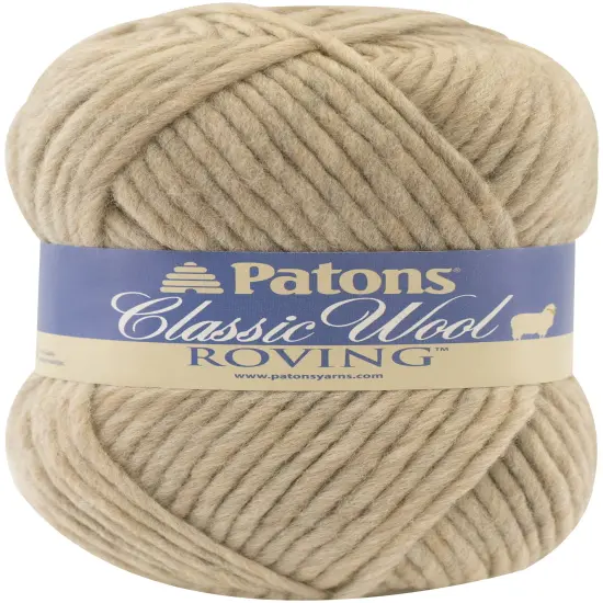 Multipack of 6 - Patons Classic Wool Roving Yarn-Natural {2}