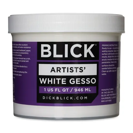 Blick Artists Acrylic Gesso - White, Quart Jar {2}