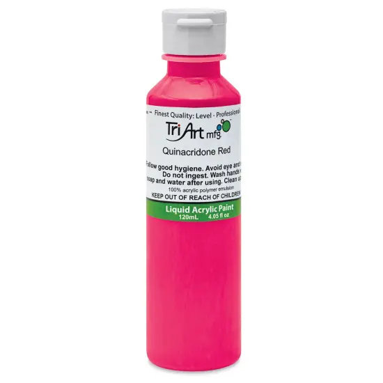 Tri-Art Liquid Artist Acrylics - Quinacridone Red, 120 ml bottle {1}