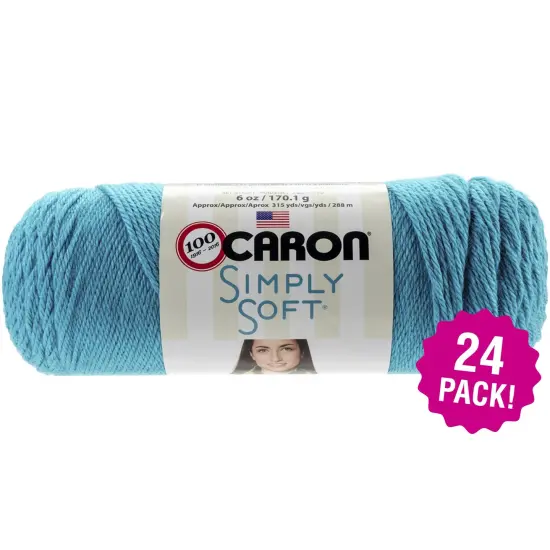 Multipack of 24 - Caron Simply Soft Brites Yarn-Blue Mint {1}