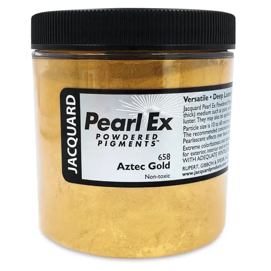 Jacquard Pearl-Ex Pigment - 4 oz, Aztec Gold, Jar {1}