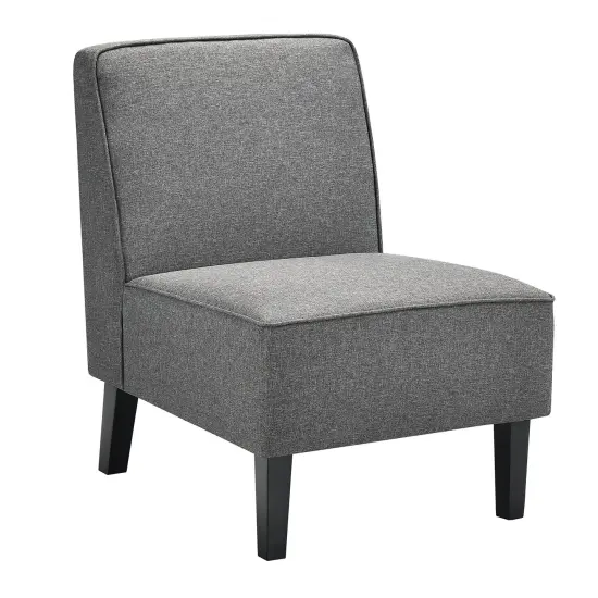 Costway Accent Chair ArmlessFabric SofaLiving Room Furniture Gray {1}