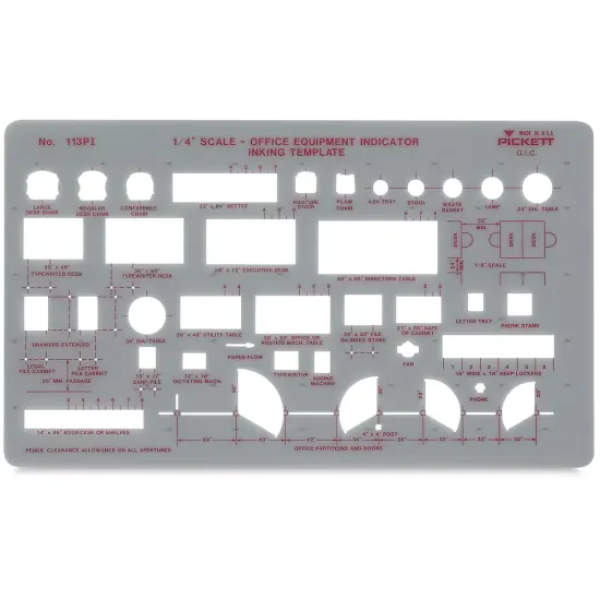 Chartpak Pickett Template - 113pi Office Equipment {1}