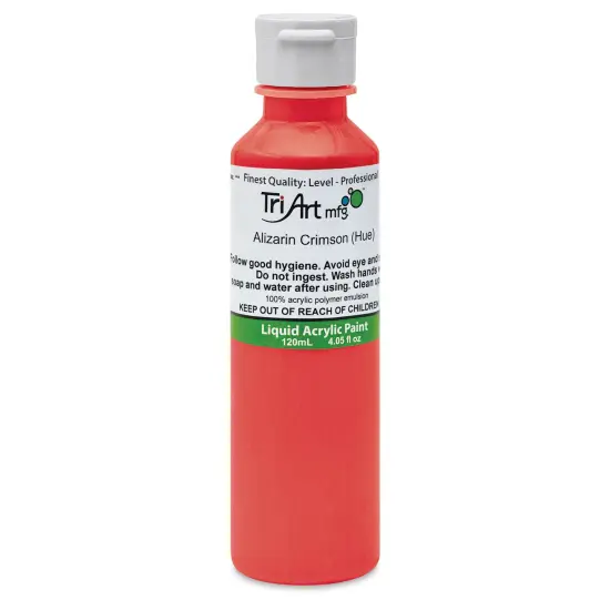 Tri-Art Liquid Artist Acrylics - Alizarin Crimson Hue, 120 ml bottle {1}