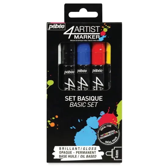 Pebeo 4Artist Marker - Basics, Set of 5, 4mm {1}