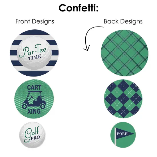 Big Dot of Happiness Par-Tee Time - Golf - Birthday or Retirement Party Decor and Confetti - Terrific Table Centerpiece Kit - Set of 30 {7}