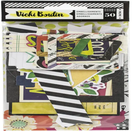 Vicki Boutin Color Kaleidoscope Ephemera Die-Cuts 50/Pkg-Cardstock Frames & Journaling {1}