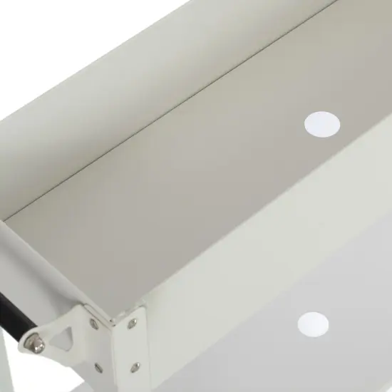 Mobile Planter Raised Garden Bed Rectangular Flower Cart with Shelf {5}