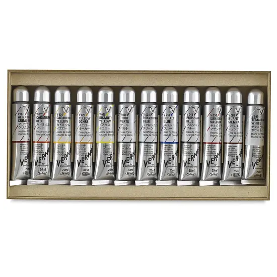 Holbein Vernét Superior Artists' Oil Colors - Set of 12, Assorted Colors, 20 ml Tubes {2}