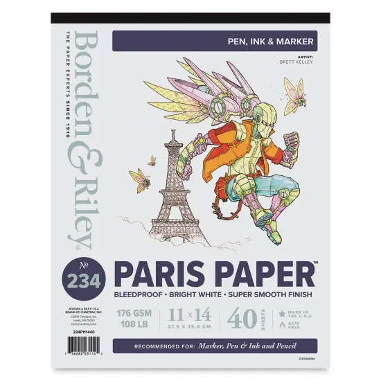 Borden & Riley Paris Paper Sketch Pad - 11" x 14", 40 Sheets {1}