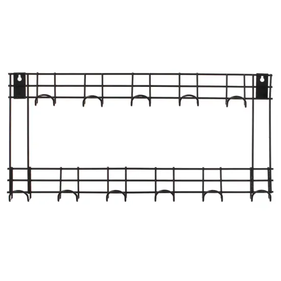Wall Mount Garden Tool Storage Rack Hook On Garage, Garden and Yard, Black {5}