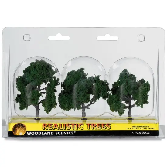 Woodland Scenics Model Scenery - Ready Made Trees, 3"-4", Medium Green {2}