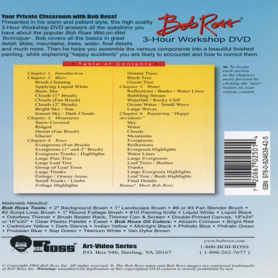 Bob Ross 3-Hour Workshop DVD-Full Screen {3}