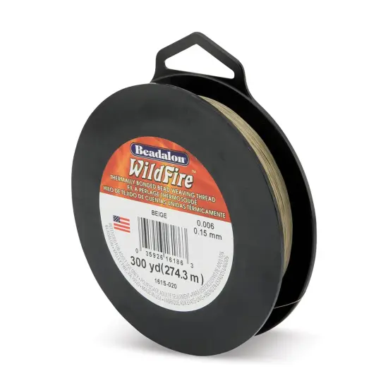 Beadalon WildFire Beading Thread - Beige, 0.006", 300 yds {1}