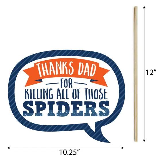 Big Dot of Happiness Funny Happy Father's Day - We Love Dad Party Photo Booth Props Kit - 10 Piece {6}