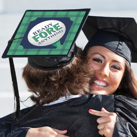 Big Dot of Happiness Grad Golf - Graduation Party Cap Decorations Kit - Grad Cap Cover {3}