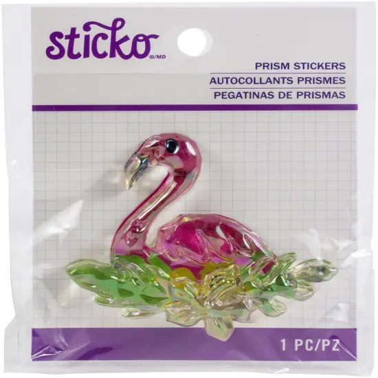Sticko Prism Sticker - Flamingo {1}