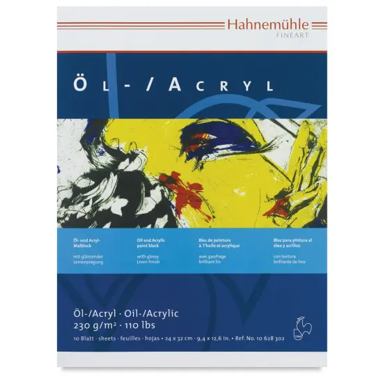 Hahnemühle Oil and Acrylic Paper Pad - 9 1/2" x 12 1/2", 110 lb (230 gsm), 10 Sheets {2}