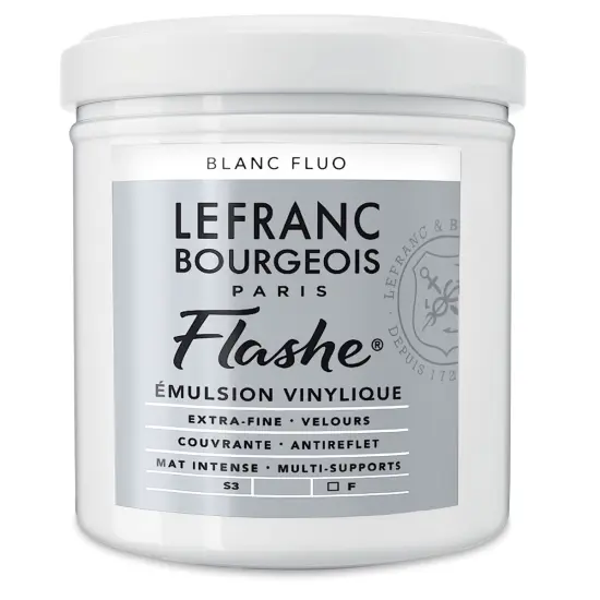 Lefranc & Bourgeois Flashe Vinyl Paint - Fluorescent White, 125 ml jar {1}