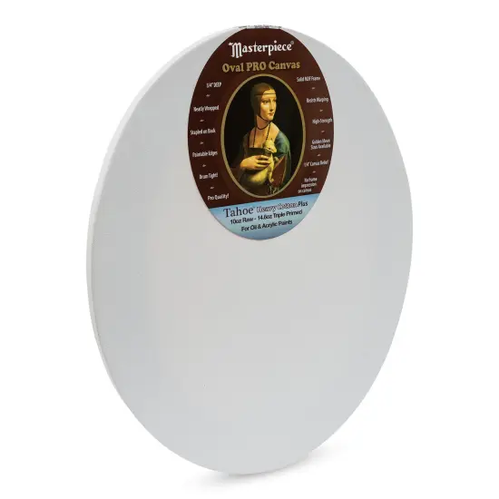 Masterpiece Pro Stretched Oval Canvas - 16" x 20", 3/4" Profile {1}