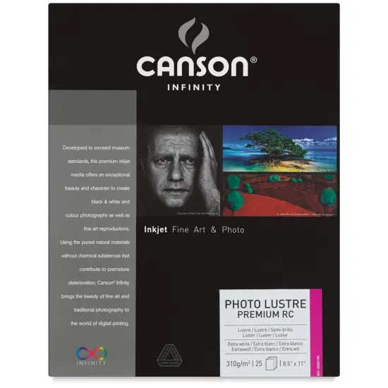 Canson Infinity Photo Lustre Premium Resin Coated Inkjet Paper - 8-1/2" x 11", Pkg of 25 Sheets {2}