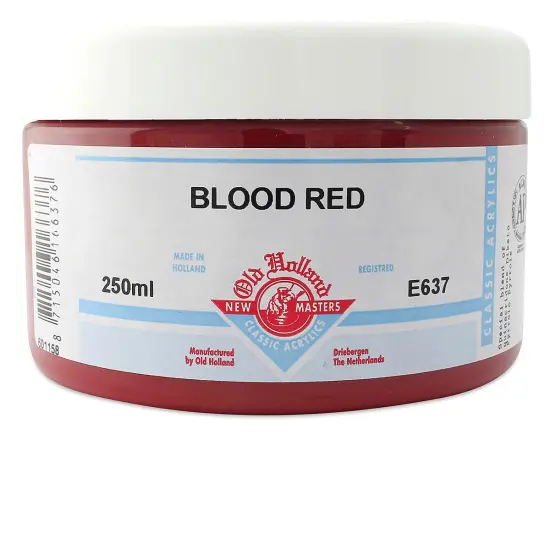 Old Holland New Masters Classic Acrylics - Blood Red, 250 ml jar {2}