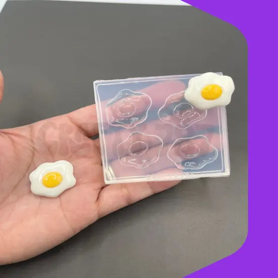 Fried Egg Silicone Mold, Resin Earring Mold (A14) {5}