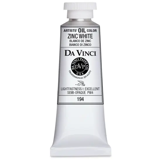 Da Vinci Artists' Oil Color - Zinc White, 37 ml Tube {1}