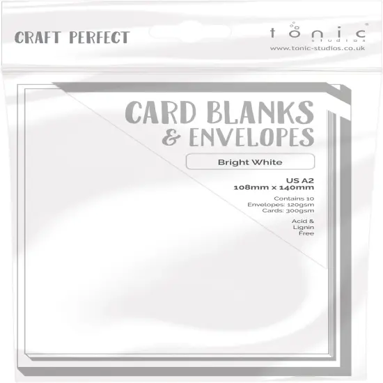 Craft Perfect Card Blanks US A2 10/Pkg-Bright White {1}