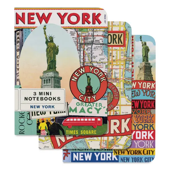 Cavallini New York Mini Notebooks - Pkg of 3 {1}